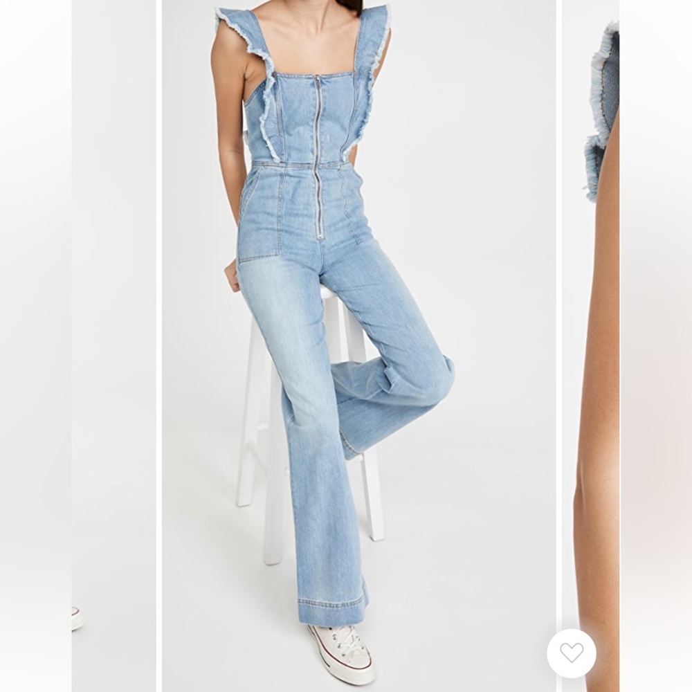 Alice + Olivia Light Blue Denim Jumpsuit
